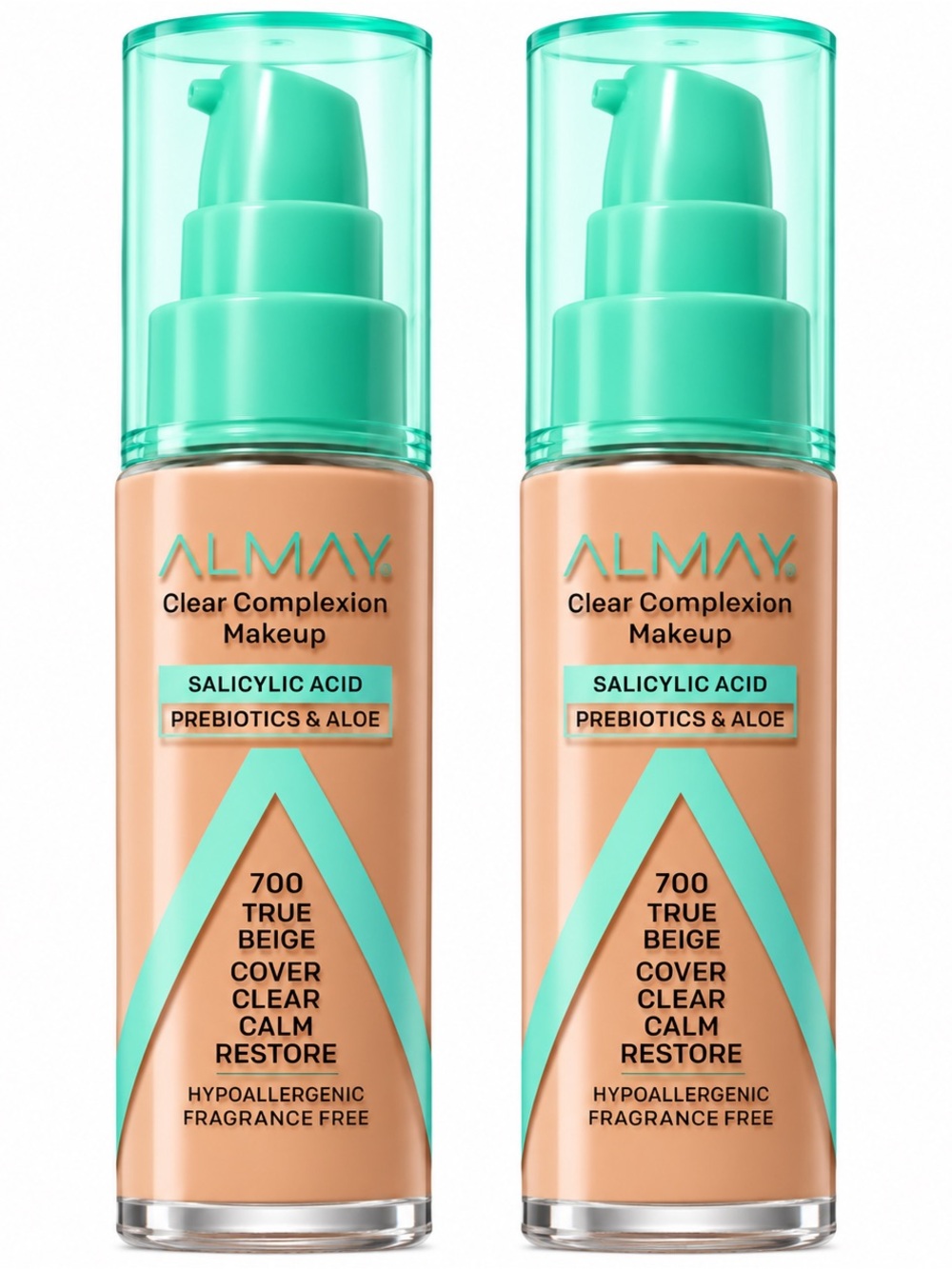 Almay Clear Complexion Makeup 700 True Beige Foundation – Set of 2